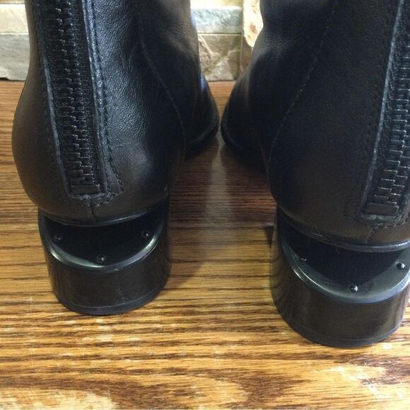 ALEXANDER WANG Sigrid Tall Cutout Heeled Leather Riding Boots. - Picture 7 of 14